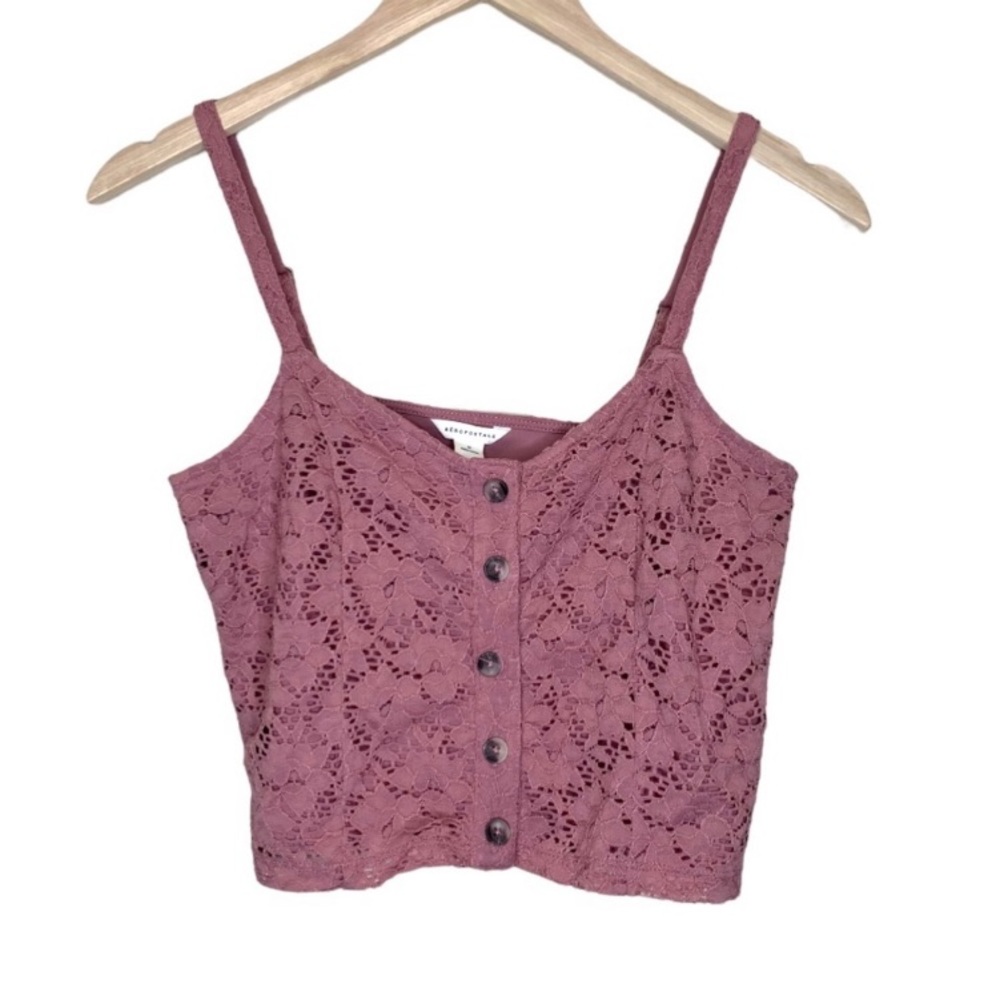 NWT Aero blush rose lace crop top